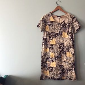 [Vintage] Stunt 100% Silk Shoer Sleeve Shift Dress